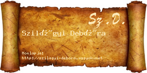 Szilágyi Debóra névjegykártya