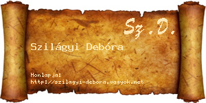 Szilágyi Debóra névjegykártya